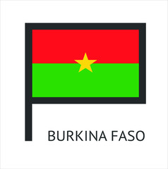  icon of the burkina faso country flag with a white background