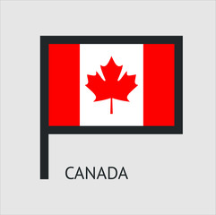  Canadian country flag symbol icon with a white background