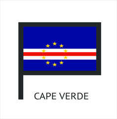 cape verde country flag symbol icon with a white background