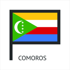  comoros country flag symbol icon with a white background