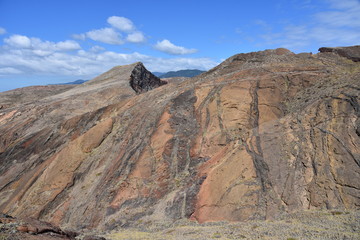 Landscape of Point of Saint Lawrence (Ponta de Sao Lourenco), easternmost point of the island of Madeira, Portugal.