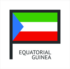  icon of the equatorial guinea country flag with a white background