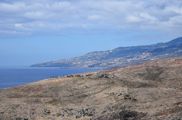 Landscape of Point of Saint Lawrence (Ponta de Sao Lourenco), easternmost point of the island of Madeira, Portugal.