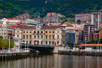 Fototapeta na wymiar Panoramic of the city of Bilbao, Spain. Image.