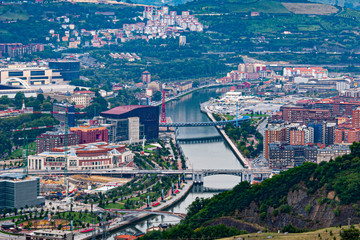 Panoramic of the city of Bilbao, Spain. Image.