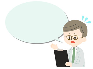 医者-男性-吹き出し-注意・忠告・心配