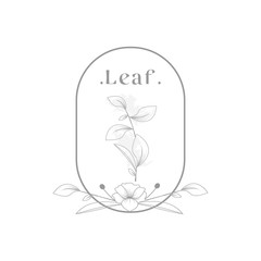 Vintage leaf logo template for business vector eps 10