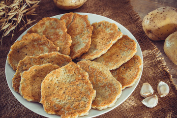 .Potato pancakes - the national Belarusian and Ukrainian food 