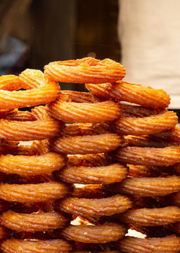 Turkish traditional Street Dessert Halka Tatlisi Halka Tatli.  Turkish traditional ring dessert