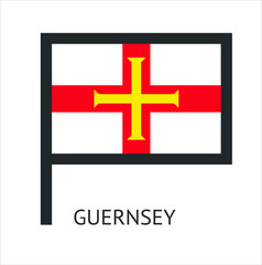  Guernsey country flag symbol icon with a white background