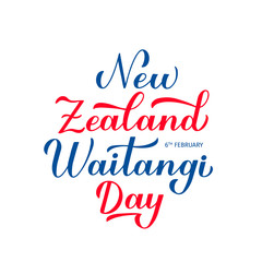 New Zealand Waitangi Day calligraphy hand lettering isolated on white. Easy to edit vector template for greeting card, typography poster, banner, flyer, sticker, etc.