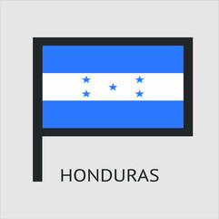 honduras country flag symbol icon with a white background