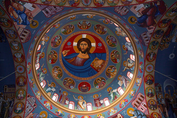 frescos on the dome  of a church