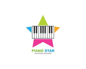 Obraz premium piano icon vector illustration design