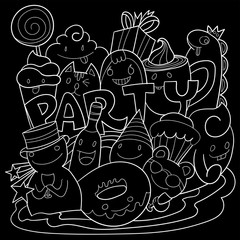 Vector illustration of Celebration party carnival festive icons set