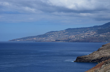 Fototapeta na wymiar Landscape of Point of Saint Lawrence (Ponta de Sao Lourenco), easternmost point of the island of Madeira, Portugal.