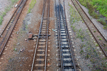 Fototapeta na wymiar railroad switch