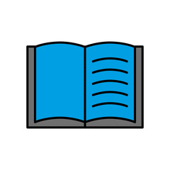 Book icon vector sign and symbol on simple design