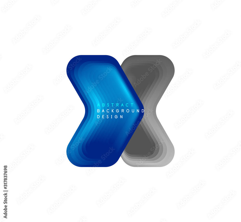 Poster vector arrow geometric banner created with blend color shapes effects. trendy simple button, icon or