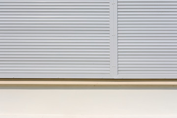 white window roller shutter closed security in modern house