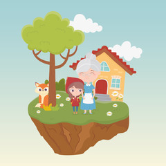 little red riding hood granny wolf house fairy tale