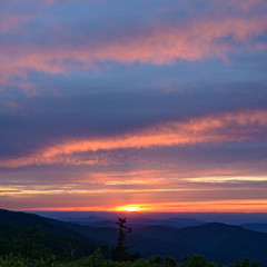 Last Rays of Sun as it drops below the horizon