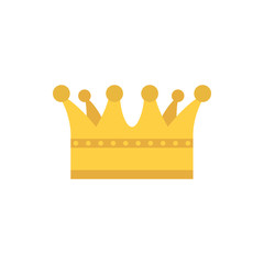 Isolated royal gold crown vector design