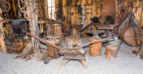 Tools in blacksmith's shop