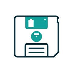 Isolated diskette icon vector design