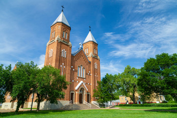 Fototapeta na wymiar Historic Heritage Catholic Church Saskatchewan Canada