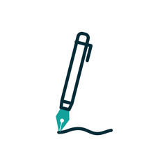 Isolated pen tool vector design