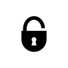 Padlock icon vector illustration sign