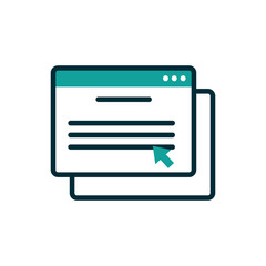 Isolated websites pages vector design