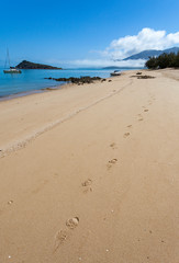 holiday with footprints
