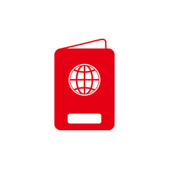 red passport icon vector illustration sign