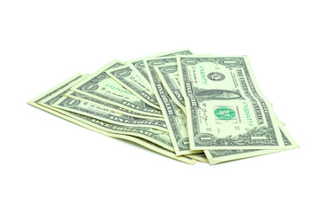 dollar, USA on isolated White Blackground exchange concept