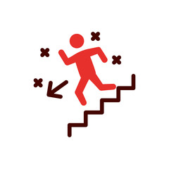 Isolated avatar with exit ladders vector design