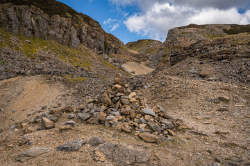 Walking at the Woodward Lead Level in the Yorkshire Dales near Gunnerside, North Yorkshire, England, UK