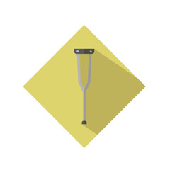 Medical icon. Crutch flat icon design.