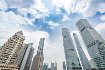 Fototapeta premium Metropolis of Shanghai's modern office building