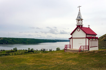 Fototapeta na wymiar Historic Heritage Chapel Church Saskatchewan Canada