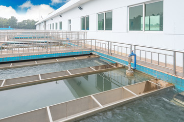 Modern urban wastewater treatment plant
