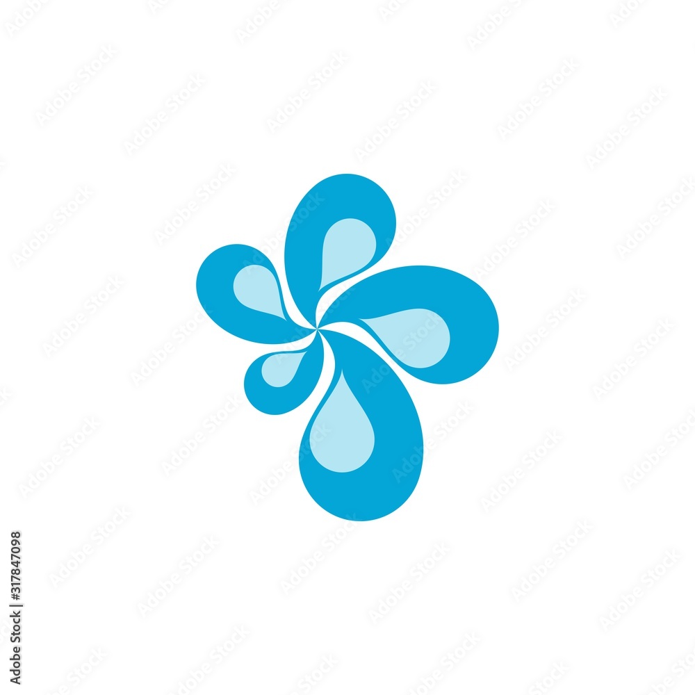 Wall mural Water Drop Spread logo design vector