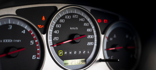 dashboard of a car