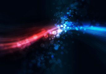 Fototapeta na wymiar Colorful lights blurred by motion