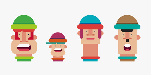 Funy Face Character Full Color