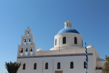 greek church in santorini greece