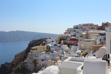 Fototapeta na wymiar view of village in santorini greece