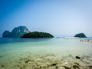 Asia Thailand have beach,sand,sun,sea and sky blue for summer vocation and travel tourism  relax holiday paradise landscape nature on the beautiful and There are many islands and floating boats.