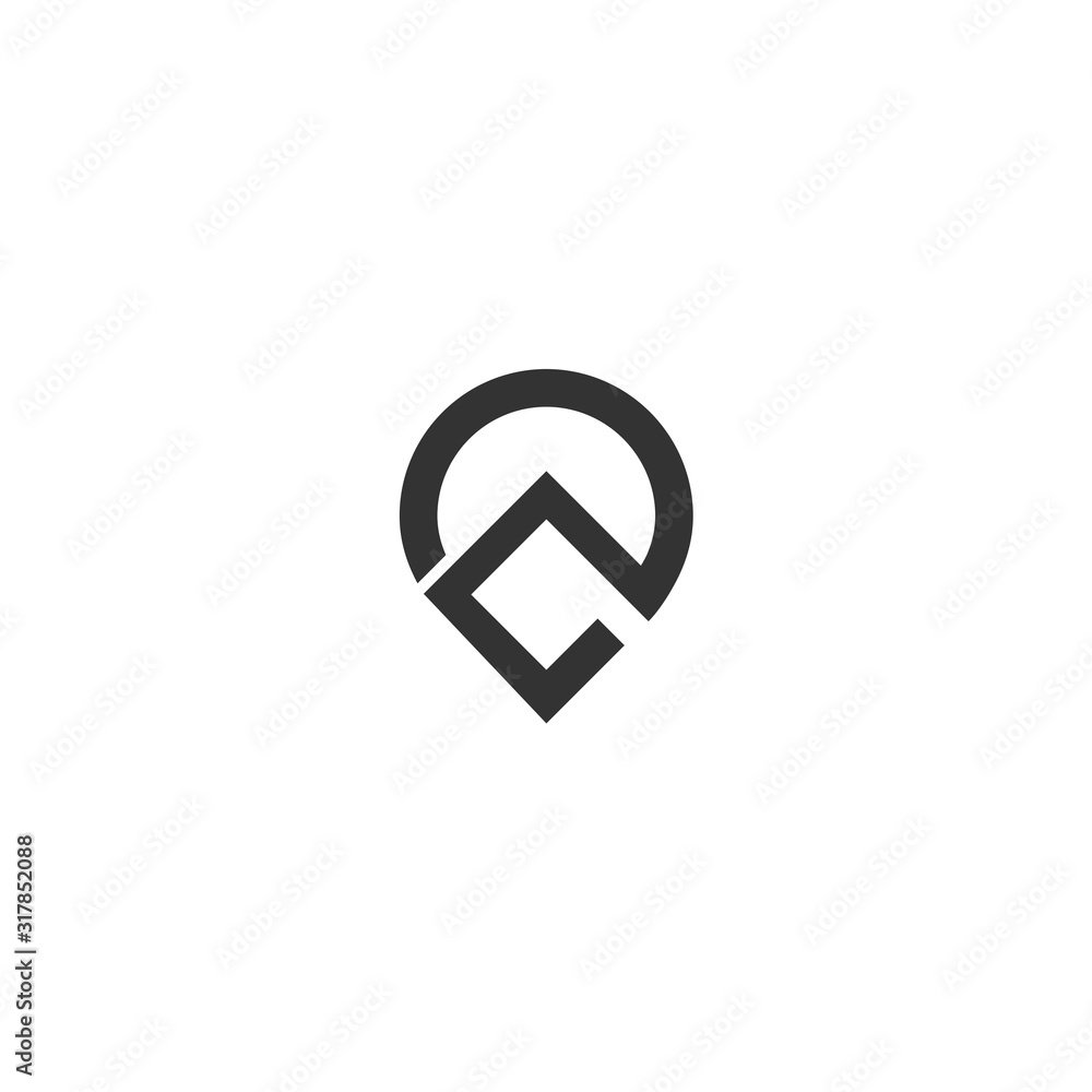 Poster vector with a unique and modern pin shape